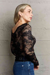 Ninexis Be Kind Off The Shoulder Lace Top-Trendsi-SatinBoutique