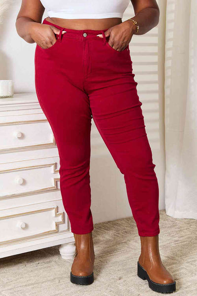 Judy Blue Full Size High Waist Tummy Control Skinny Jeans-Trendsi-SatinBoutique