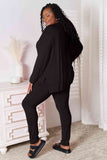 Basic Bae Full Size V-Neck Soft Rayon Long Sleeve Top at Pants Lounge Set-Trendsi-SatinBoutique