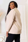 Double Take Shawl Collar Long Sleeve Blazer-Trendsi-SatinBoutique