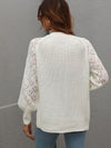 Rib-Knit Plunge Raglan Sleeve Cardigan Trendsi