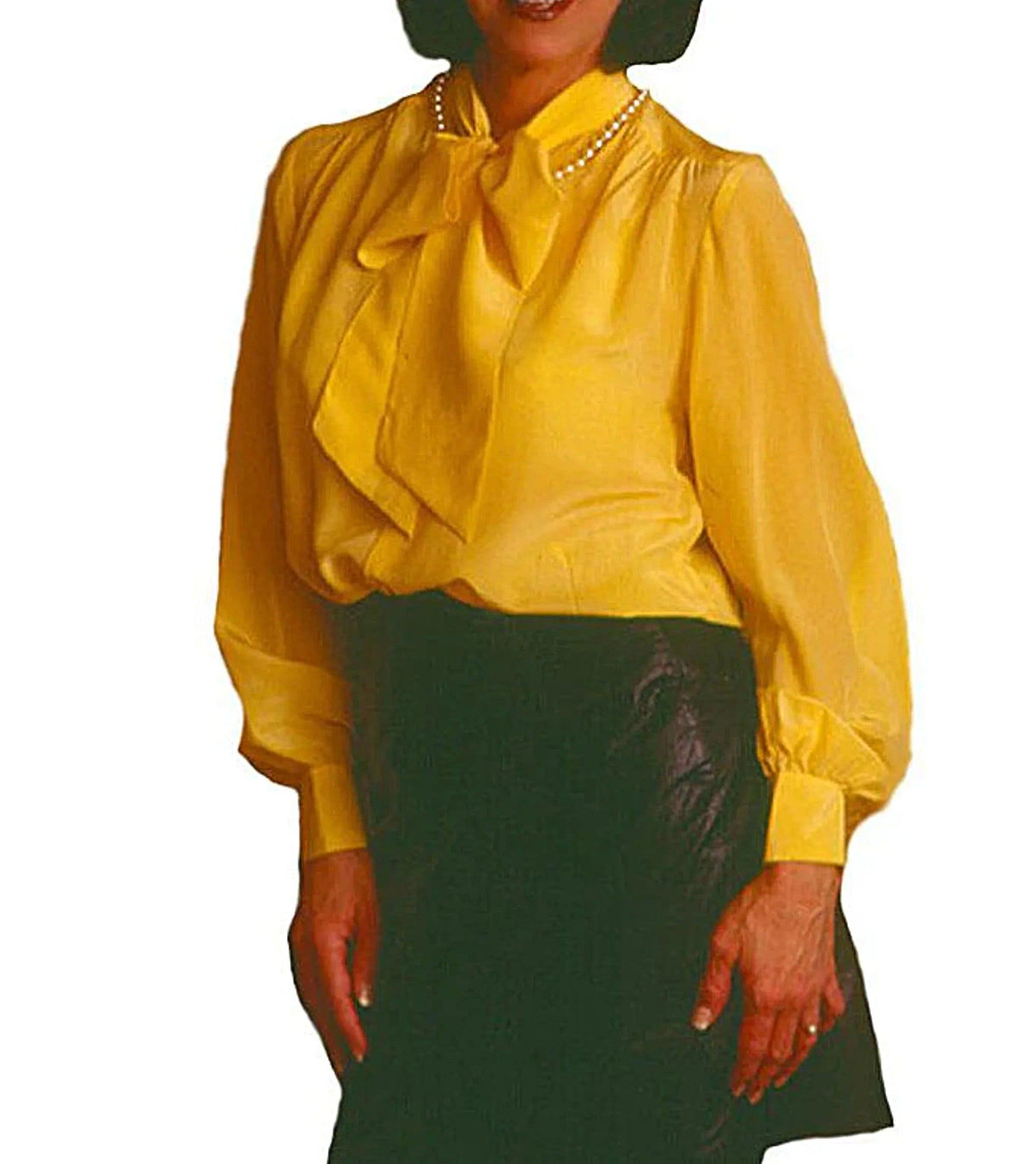 IS-SLIK-BLOUSE-CDC Pure Silk Crepe de chine Dress Blouse So Elegant, Reg $97 - Silk Blouse