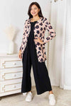 Double Take Printed Button Front Longline Cardigan-Trendsi-SatinBoutique