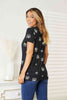 Double Take Dandelion Print Round Neck T-Shirt, Also in Plus sizes-Trendsi-SatinBoutique