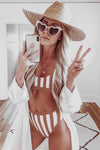 Striped Tank High Waist Bikini Trendsi