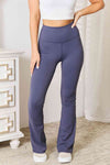 Basic Bae Wide Waistband Bootcut Sports Pants-Trendsi-Dusty Blue-4-SatinBoutique