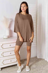 Basic Bae Full Size Soft Rayon Three-Quarter Sleeve Top and Shorts Set-Trendsi-Taupe-S-SatinBoutique