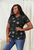 Double Take Dandelion Print Round Neck T-Shirt, Also in Plus sizes-Trendsi-SatinBoutique