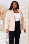 Double Take Shawl Collar Long Sleeve Blazer-Trendsi-SatinBoutique