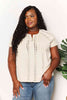 Double Take Crochet Buttoned Short Sleeves Top, Also Plus sizes-Trendsi-Pastel Yellow-XL-SatinBoutique