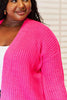 Woven Right Rib-Knit Open Front Drop Shoulder Cardigan-Trendsi-SatinBoutique