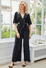 Tie Front Cutout Wide Leg Jumpsuit Trendsi