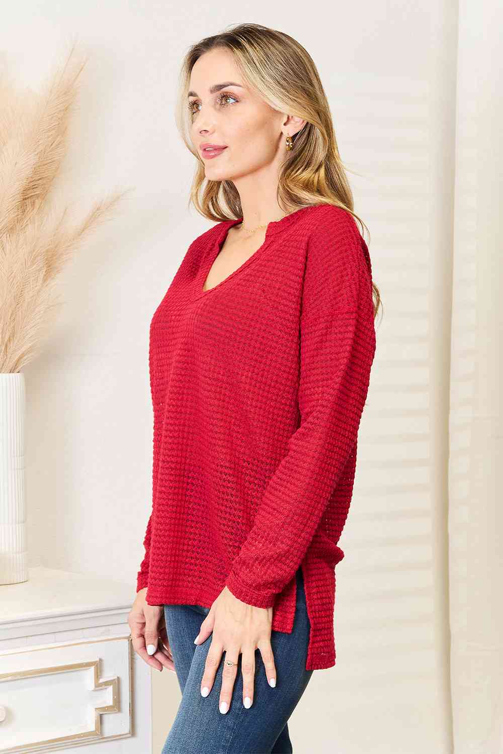 Culture Code Full Size Wide Notch Relax Top, Also in Plus sizes-Trendsi-SatinBoutique