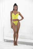 Escante 72197 Rewelacyjny gorsetowy top z regulowanymi bocznymi bikini-zestaw biustonoszy-Escante-Neon Yellow-S-SatinBoutique